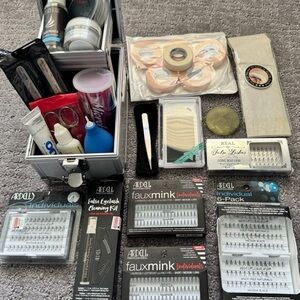 EYELASH EXTENSION Kit PROFESSIONAL BRANDS Beginners & Up 22 pc Lash Supplies Box